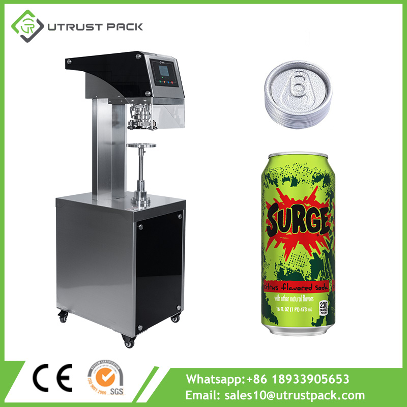Máquina semiautomática de sellador de latas de extracción de anillo de bebida de maquinaria de enlatado de refrescos carbonatados