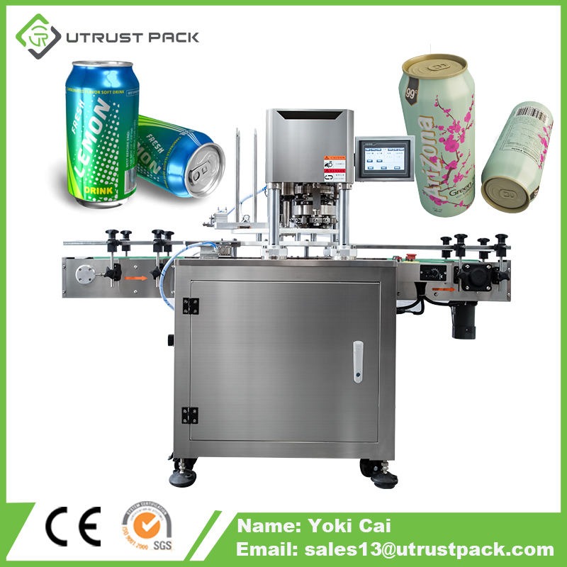 Tarro de metal de plástico de lata de aluminio, bebida energética suave carbonatada, anillo de soda de café, máquina selladora de latas