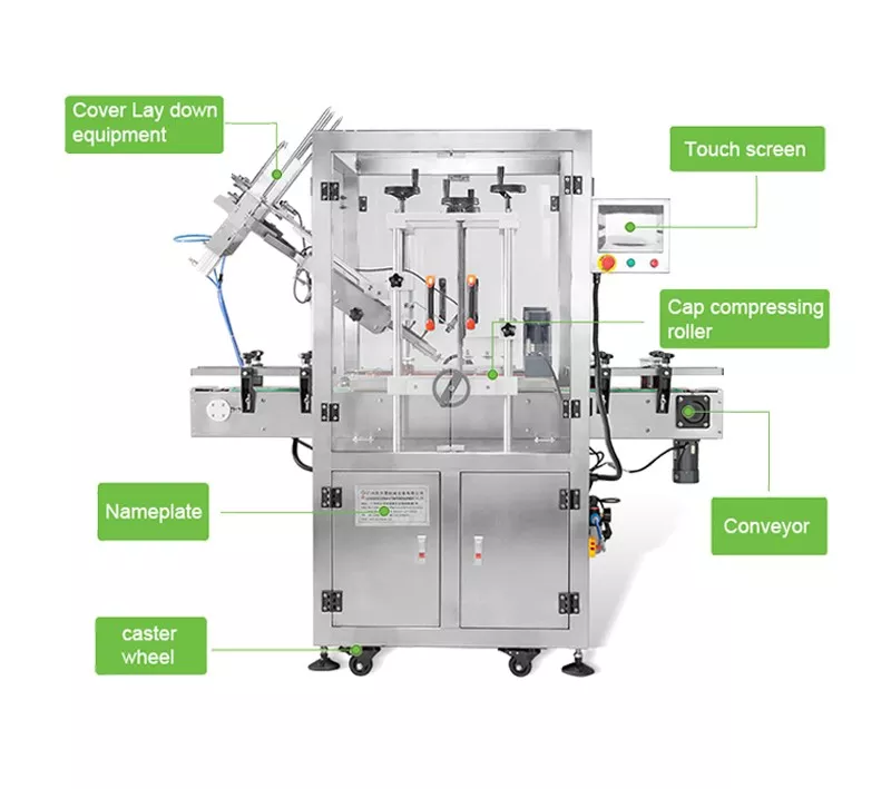 Automatic lid press capping machine
