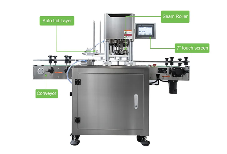 automatic can sealer structure