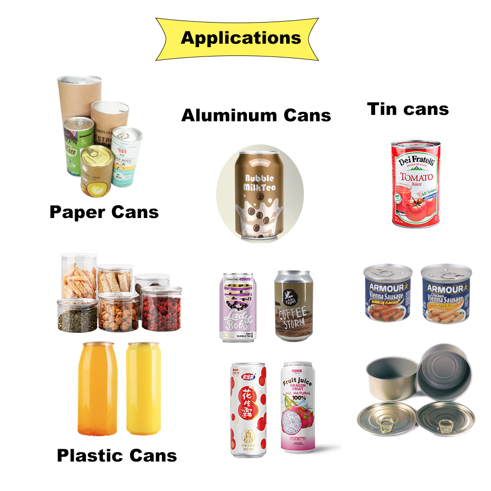 Máquina de cierre de latas automática personalizada para alimentos secos