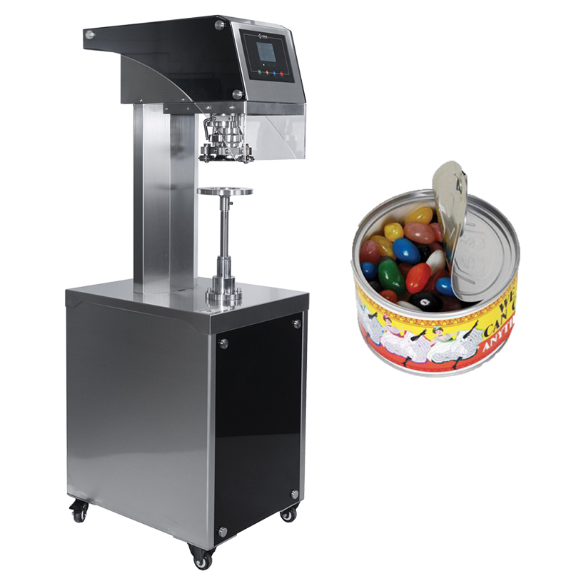 Máquina semiautomática de sellado de latas de plástico PET de estaño de aluminio y hierro para bebidas de alimentos