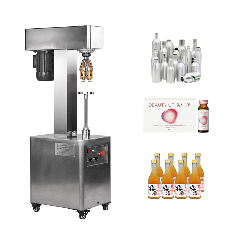 Stelvin máquina semiautomática de tapado de botellas manual de cerveza de vidrio de plástico PET de aluminio para vino