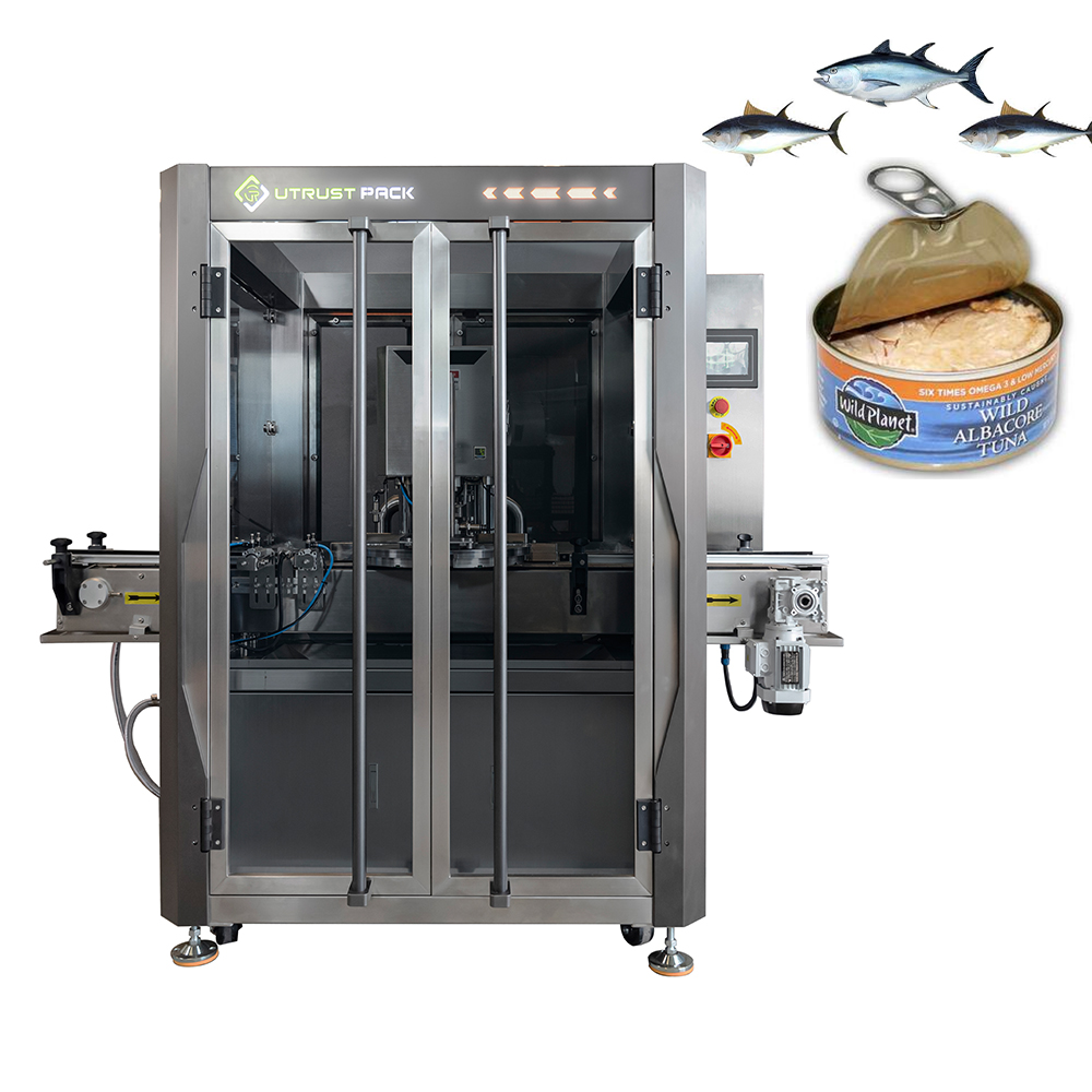 Máquina de conservas automática eléctrica del envase de la lata de la comida del vacío para la sardina