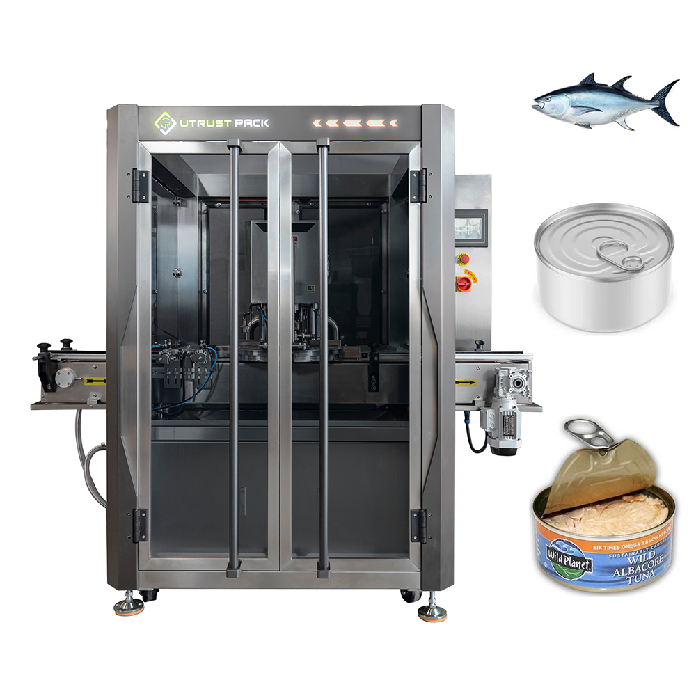 Máquina de conservas automática eléctrica del envase de la lata de la comida del vacío para la sardina
