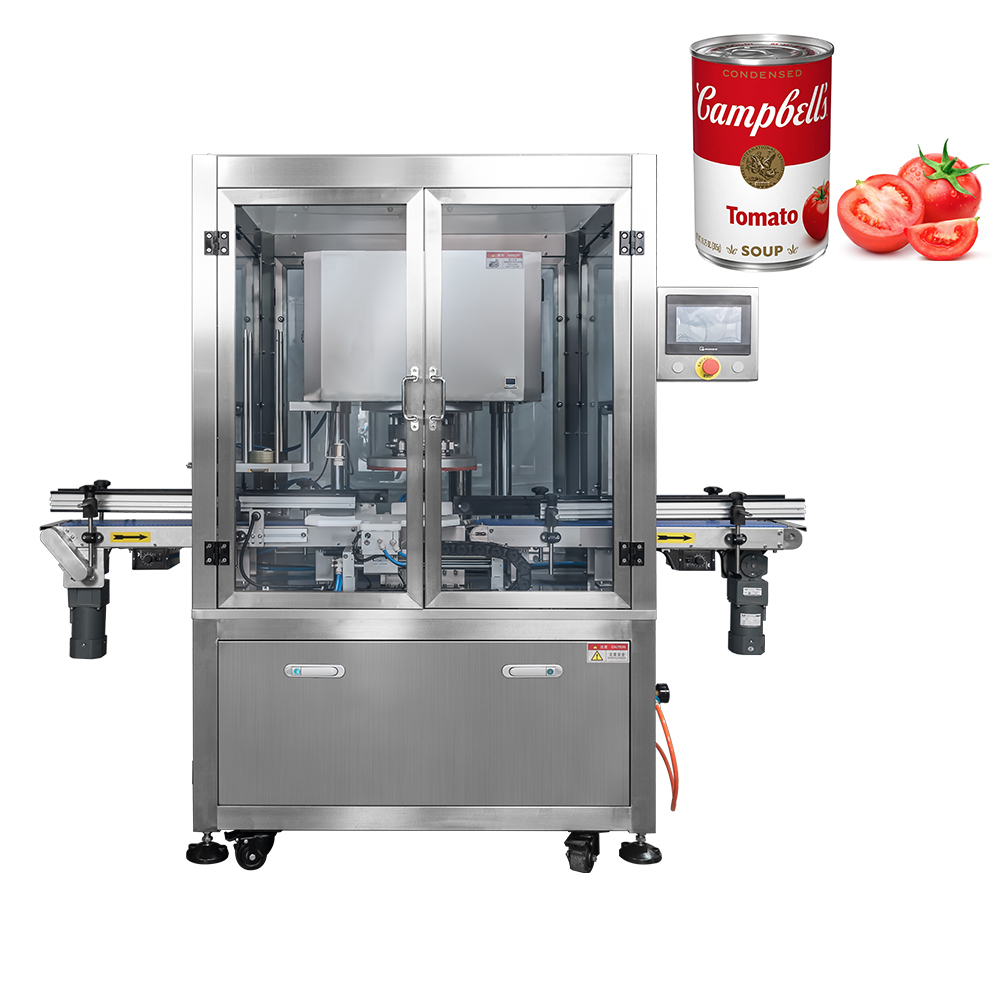 Máquina de llenado de nitrógeno al vacío de polvo industrial de sardinas enlatadas de comida de tomate completamente automática