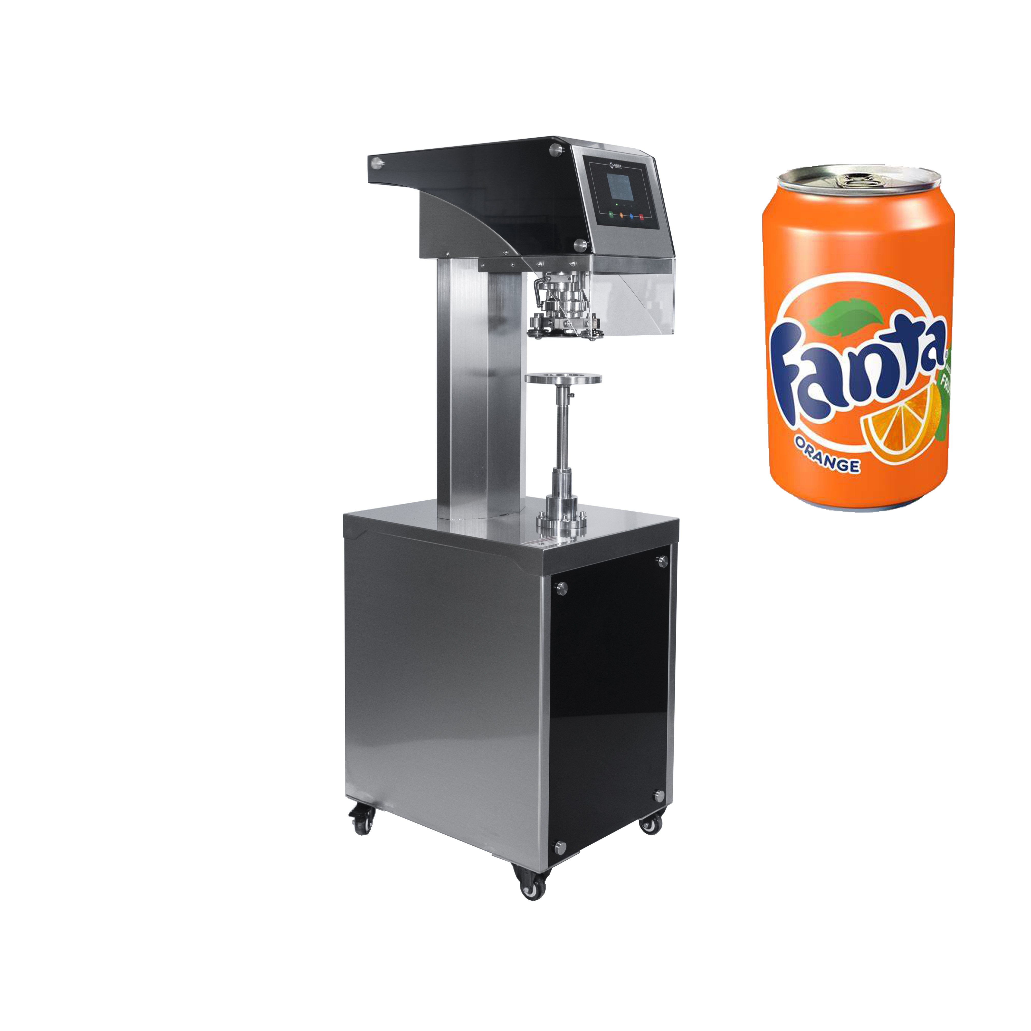 Máquina selladora de bebidas enlatadas más nueva de 2023, máquina semiautomática de sellado de botellas de plástico para jugo