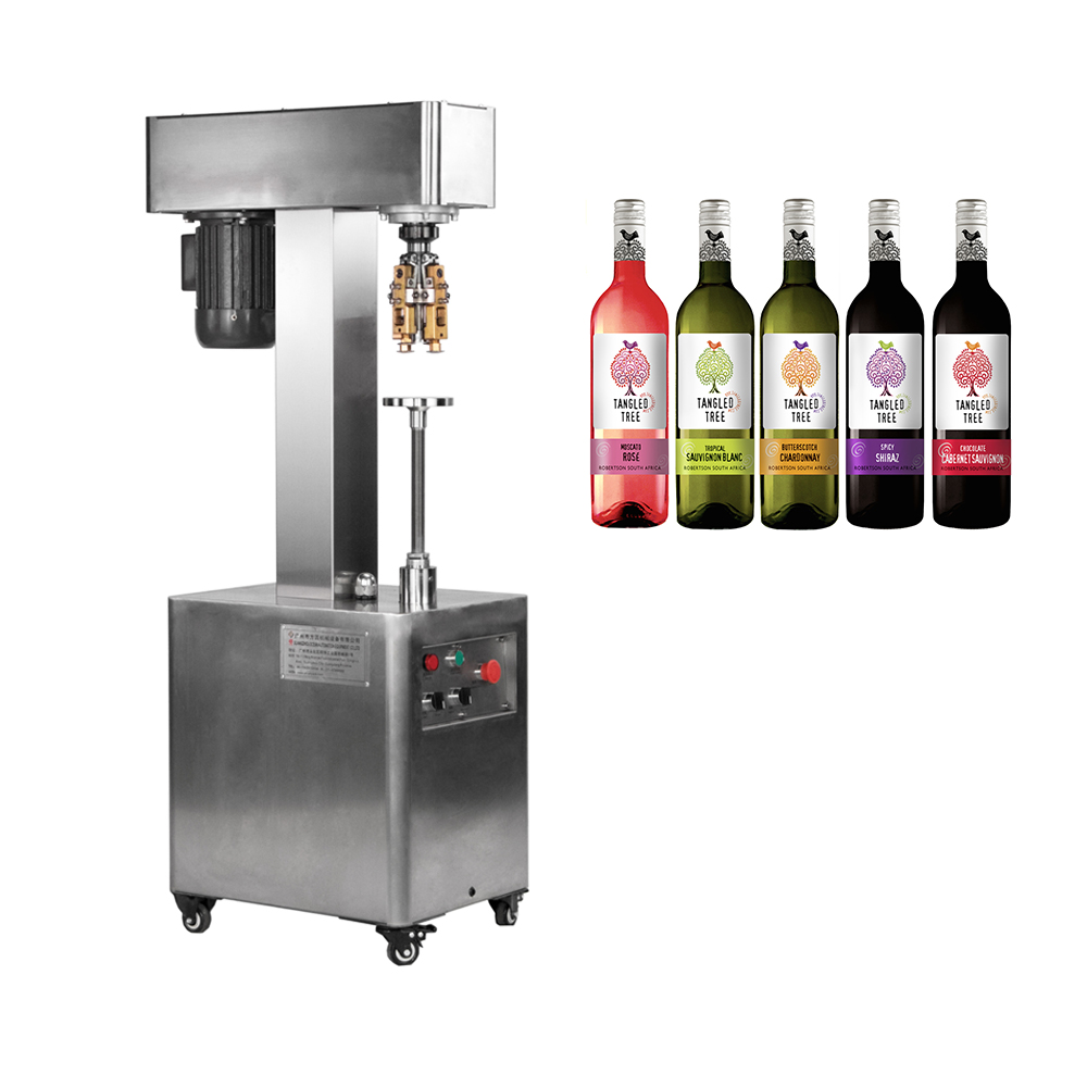 Taponadora de aceite de oliva con bloqueo, alcohol, whisky, copa de vino, botella, tapón de rosca, máquina taponadora