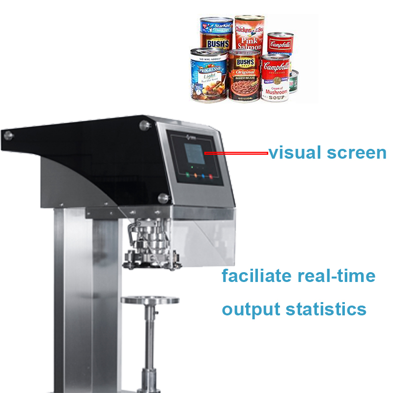 Sellador manual no rotatorio semiautomático de latas de refrescos, jugos, bebidas y galletas