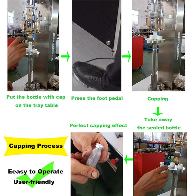 750ml Semi Automatic Bottle Capping Machine for Wine Glass Bottles
