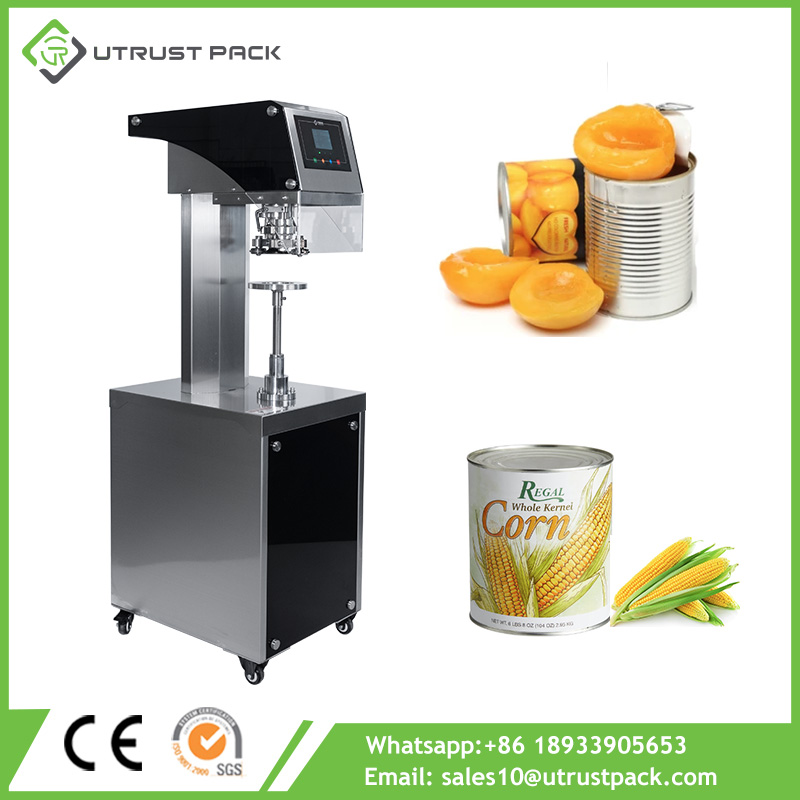 Máquina de sellado de latas de frutas de piña de maíz dulce de frijoles vegetales enlatados eléctricos