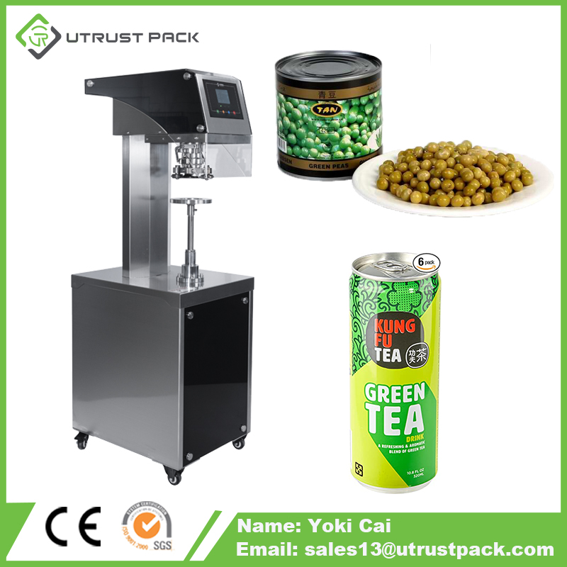 Semiautomática de 50 a 153 mm, manual de frijoles, lata de aluminio para bebidas, máquina de sellado de latas de comida pequeña