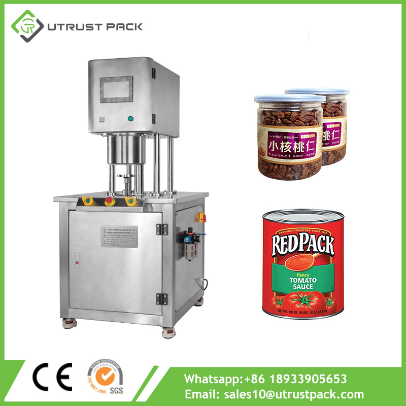 Máquina manual multifuncional de sellado de latas de plástico de lata de alimentos con lavado de nitrógeno al vacío
