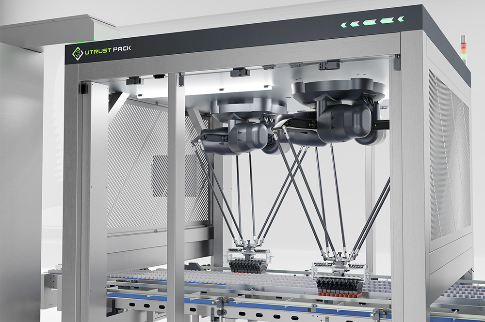 Línea automática de clasificación de paquetes de alimentos Sistema de clasificación automatizado Brazo robótico eléctrico Robot Delta