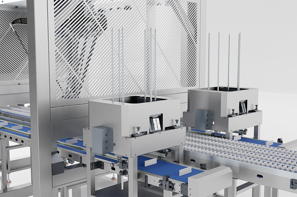 Línea de clasificación Industria alimentaria Empaquetado Rollo de carne Pinza Brazo robótico Recogida y colocación Robot Delta