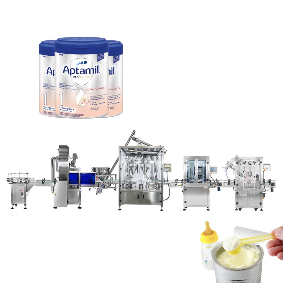 Línea de producción de máquinas envasadoras y llenado de alimentos completamente automática y eficiente para leche en polvo